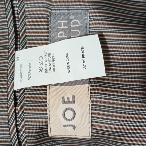 NWT Joseph Abboud J.O.E.Mens Sport Coat Blazer Black Double Vent Size 48 Regular - Picture 8 of 9